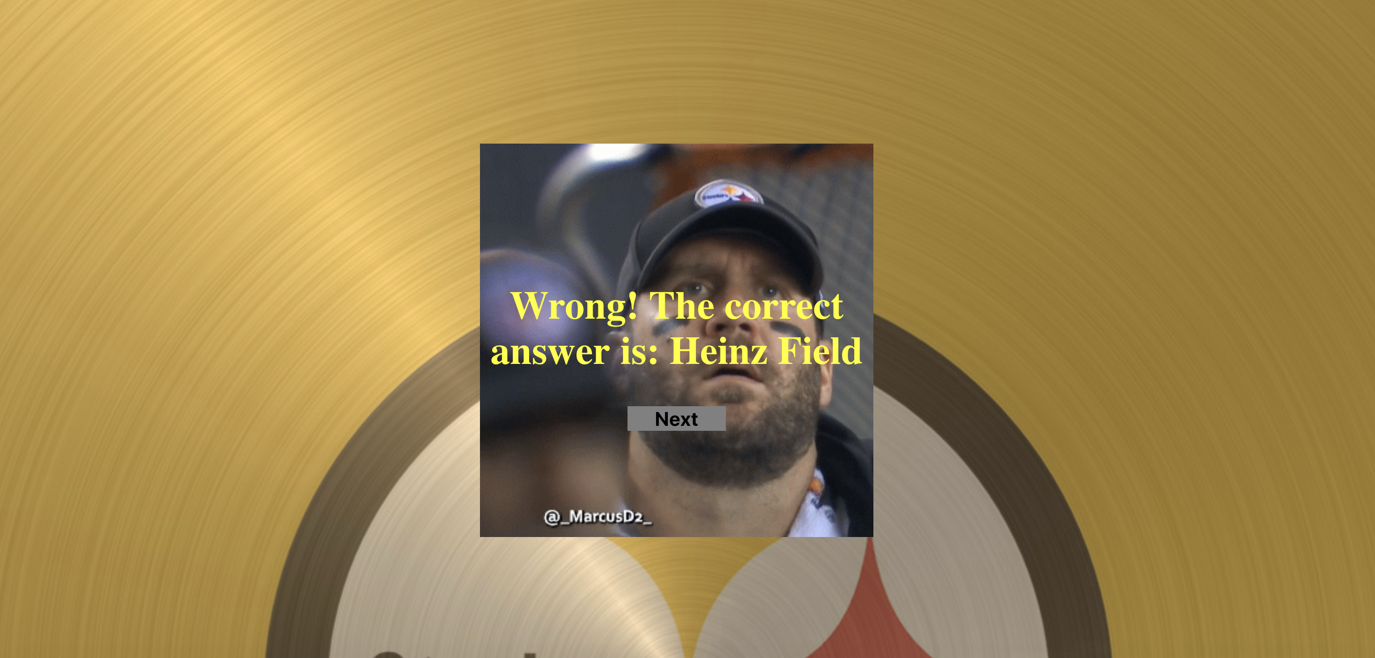 incorrect feedback page